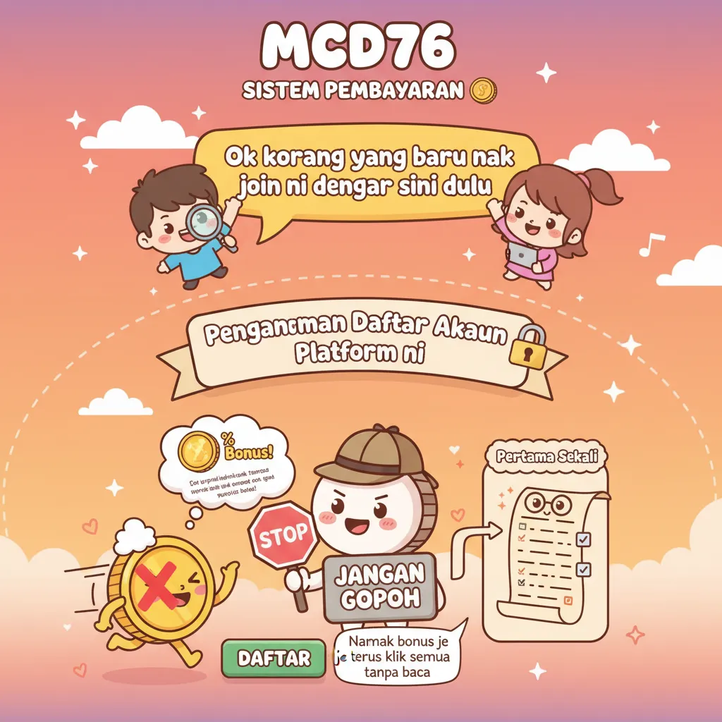 Panduan Daftar Akaun dan Bonus Mcd76